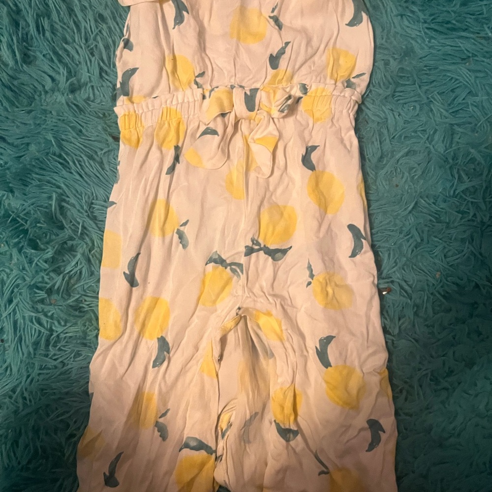 Jessica Simpson Yellow and White Bodysuit with Vibrant Design